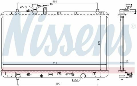 Радиатор SZ SX4(06-)2.0 и 16V(+)[OE 17700-80J10]