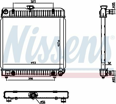 Радіатор  MB  S  W  126(79-)280  S(+)[OE  123  500  04  01]