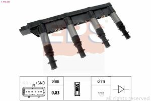 Котушка запалювання C2,3,4,Peugeot 206,207,307 1.4 16V 03-