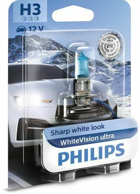 Лампа H3 WhiteVision ultra +60% (3900K) B1 12V 55W PK22s (заміна 12336WHVB1)