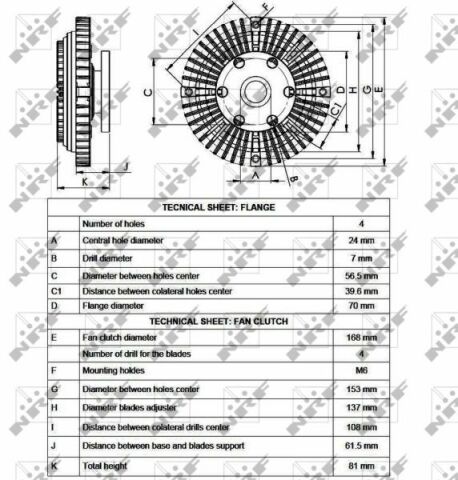 Муфта вентилятора Mitsubishi L300/L300 III 2.5D 86-06