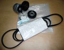 Комплект натягувач + ролик + 2 ременя генератор + ГУР 1.4 (E7J780) (+AC) (3PK1038 + 4PK1237 )